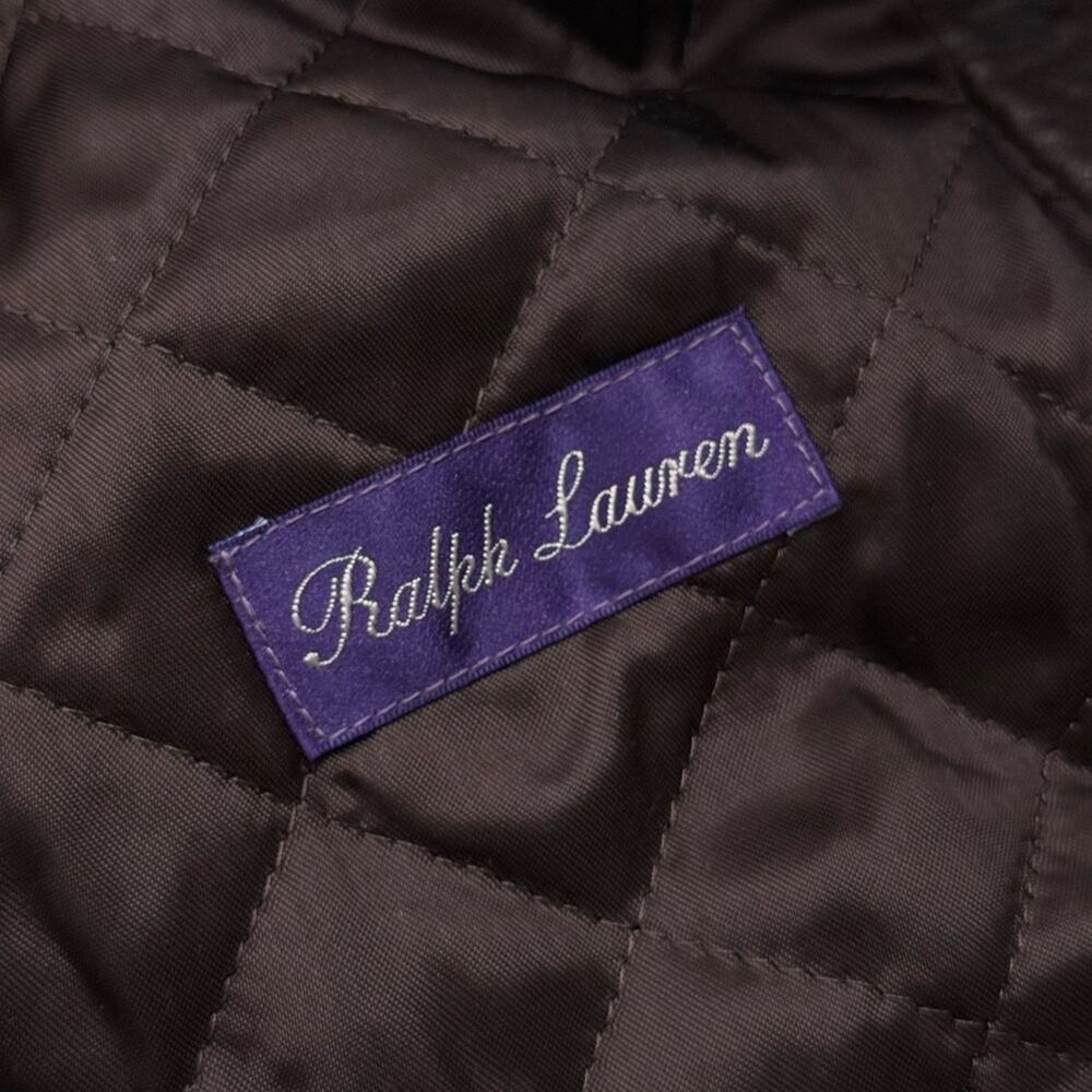 Ralph Lauren Wine Italian lambskin coat with shearling collar - size L $15,000 - Picture 13 of 15